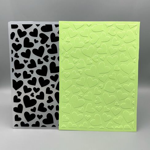 3D Plastic Embossing Folder Template Full Screen Love Texture 5x7 Inch for Card Making DIY Scrapbooking Paper Crafting Handmade Crafts Scrapbooking Arts Supplies Scrapbook Decor in Saudi Arabia