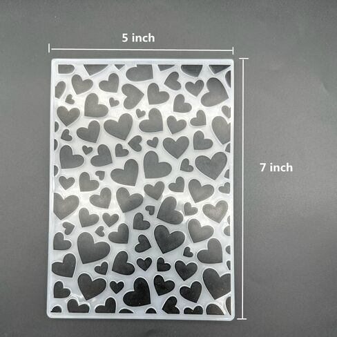 3D Plastic Embossing Folder Template Full Screen Love Texture 5x7 Inch for Card Making DIY Scrapbooking Paper Crafting Handmade Crafts Scrapbooking Arts Supplies Scrapbook Decor in Saudi Arabia