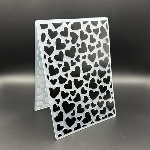 3D Plastic Embossing Folder Template Full Screen Love Texture 5x7 Inch for Card Making DIY Scrapbooking Paper Crafting Handmade Crafts Scrapbooking Arts Supplies Scrapbook Decor in Saudi Arabia