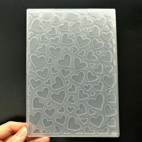 3D Plastic Embossing Folder Template Full Screen Love Texture 5x7 Inch for Card Making DIY Scrapbooking Paper Crafting Handmade Crafts Scrapbooking Arts Supplies Scrapbook Decor in Saudi Arabia