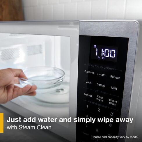 Whirlpool WMCS3019RB Countertop Microwave with Turntable 0.9 Cu. Ft, Steam Clean, 900 Watt Microwave, Black in Saudi Arabia
