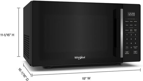 Whirlpool WMCS3019RB Countertop Microwave with Turntable 0.9 Cu. Ft, Steam Clean, 900 Watt Microwave, Black in Saudi Arabia