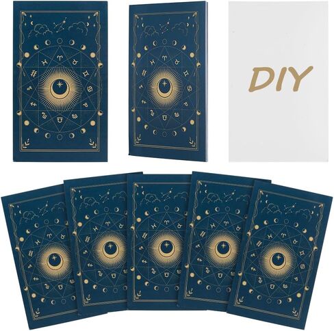 NBEADS 120 Blank Tarot Cards, Write-On Oracle Cards with White Back Design DIY Tarot Deck for Meditation Workshops Party Activities Creative Gifts, 4.72x2.76 Inch, Sun and Star in Saudi Arabia