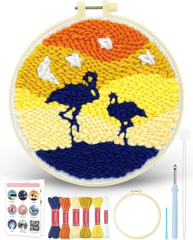 FIVEIZERO Yarn Punch Needle Craft Kit for Beginners,Elk Needle Punch Kit in Saudi Arabia