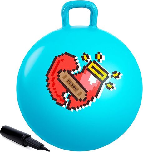 حشوات سلة عيد الفصح من Upper Rider للأطفال، كرة قادوس للأطفال من سن 3 إلى 6 سنوات، كرة ترتد بمقبض لعمر 3 4 5 6.18 بوصة لعبة كرة القفز للتخييم الداخلي والخارجي هدية أرجواني أزرق in Kuwait