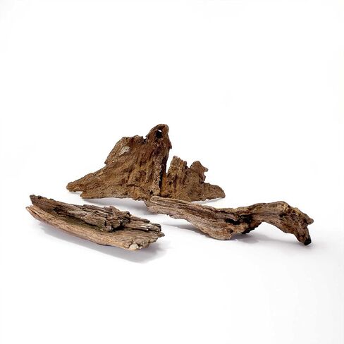 Galápagos (05285) Sinkable Driftwood Bed, Natural, Medium/11-13" in Saudi Arabia