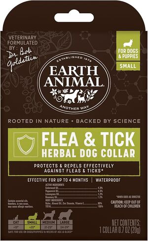Earth Animal Apothecary Natural Flea & Tick - Herbal Collar for Small Dogs & Puppies - 1 Collar in Saudi Arabia