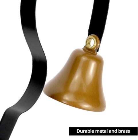 QWORK Shopkeepers Bell، 2 حزمة من جرس الباب الشفاف المثبت على الحائط، قطر 1.6 بوصة، جرس باب معدني لتدريب الكلاب، جرس باب قادم للعملاء، جرس باب مضاد للسرقة لتنبيه الخدمة، تدريب الحيوانات الأليفة in Kuwait