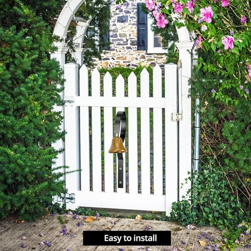 QWORK Shopkeepers Bell، 2 حزمة من جرس الباب الشفاف المثبت على الحائط، قطر 1.6 بوصة، جرس باب معدني لتدريب الكلاب، جرس باب قادم للعملاء، جرس باب مضاد للسرقة لتنبيه الخدمة، تدريب الحيوانات الأليفة in Kuwait