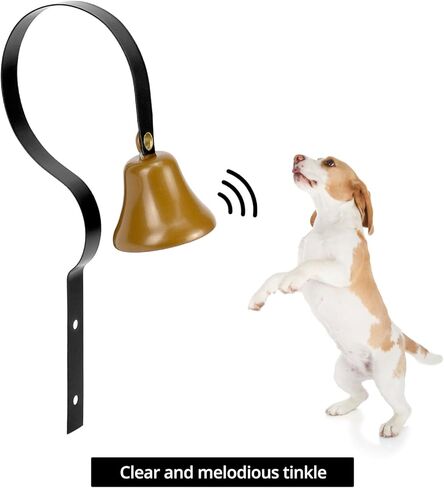 QWORK Shopkeepers Bell، 2 حزمة من جرس الباب الشفاف المثبت على الحائط، قطر 1.6 بوصة، جرس باب معدني لتدريب الكلاب، جرس باب قادم للعملاء، جرس باب مضاد للسرقة لتنبيه الخدمة، تدريب الحيوانات الأليفة in Kuwait