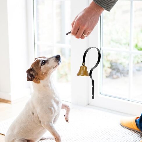 QWORK Shopkeepers Bell، 2 حزمة من جرس الباب الشفاف المثبت على الحائط، قطر 1.6 بوصة، جرس باب معدني لتدريب الكلاب، جرس باب قادم للعملاء، جرس باب مضاد للسرقة لتنبيه الخدمة، تدريب الحيوانات الأليفة in Kuwait