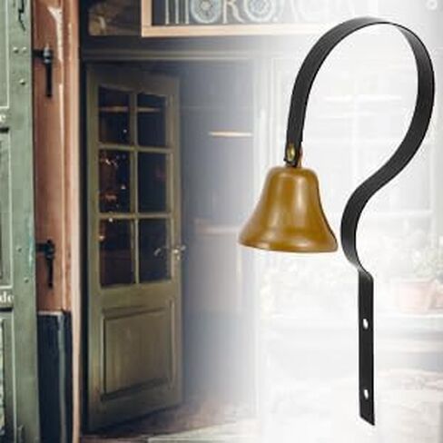 QWORK Shopkeepers Bell، 2 حزمة من جرس الباب الشفاف المثبت على الحائط، قطر 1.6 بوصة، جرس باب معدني لتدريب الكلاب، جرس باب قادم للعملاء، جرس باب مضاد للسرقة لتنبيه الخدمة، تدريب الحيوانات الأليفة in Kuwait