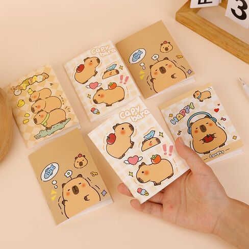 2Pcs Random Capybara A7 Notebook Portable Diary Plan Mini Notebook Student Stationery Gift in Saudi Arabia