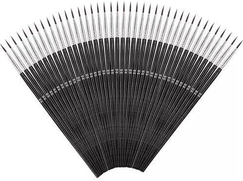 100pc Very Small Paint Brushes Fine Tip for Nail Art Model Craft Painting Black in Saudi Arabia
