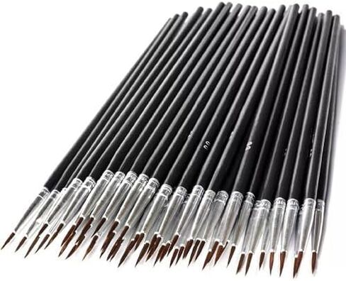100pc Very Small Paint Brushes Fine Tip for Nail Art Model Craft Painting Black in Saudi Arabia