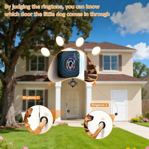 Ownpets Smart Dog Door Bell, Wireless Doorbell for Potty Training to Go Outside,1000Feet Range, Waterproof Touch Button, 55 Melodies in Saudi Arabia