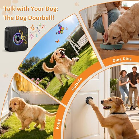 Ownpets Smart Dog Door Bell, Wireless Doorbell for Potty Training to Go Outside,1000Feet Range, Waterproof Touch Button, 55 Melodies in Saudi Arabia