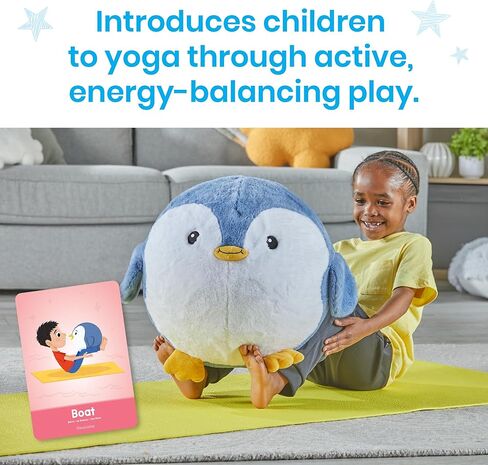 hand2mind Penguin BubblePlush Yoga Ball Buddy، كرة اليوغا للأطفال، ركن مهدئ للعناصر، معدات تمارين الأطفال، ألعاب العلاج المهني، الألعاب الحسية، اللعب النشط للأعمار من 3 سنوات فما فوق in Kuwait