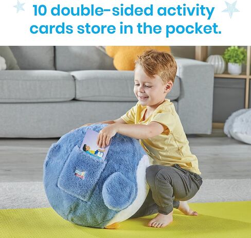 hand2mind Penguin BubblePlush Yoga Ball Buddy، كرة اليوغا للأطفال، ركن مهدئ للعناصر، معدات تمارين الأطفال، ألعاب العلاج المهني، الألعاب الحسية، اللعب النشط للأعمار من 3 سنوات فما فوق in Kuwait