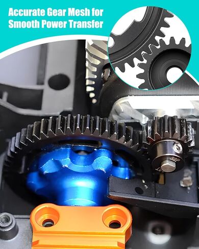 50T M1.0 ترس من الفولاذ المقوى مع ترس ترس محرك 20T متوافق مع Traxxas 1/5 X-Maxx 1/7 XO-1 1/10 Maxx 1/10 E-REVO 2.0 VXL، قطع غيار سيارات RC Hot Racing Spur Gear in Kuwait