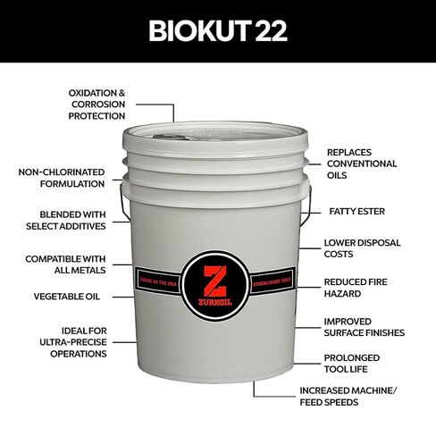 Biokut 22 سائل قطع الزيوت النباتية غير المكلورة وزيت الآلة اللولبية، 5 جالون in Kuwait