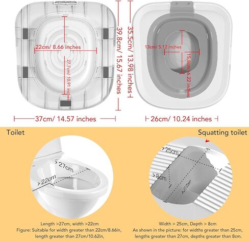 Cat Toilet Training Seat, Urinal Seat Potty for Pet, Reusable Cat Toilet Trainer, 37 x 40 cm Removable Pet Toilet Training System, Cat Toilet Litter Tray Toilet Trainer (Gray) in Saudi Arabia