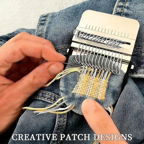 مجموعة PatchMaker 2.0، مجموعة الحياكة للمبتدئين، مجموعة أدوات رتق صغيرة محمولة، مجموعة أدوات النسيج المرقعة لإصلاح الخياطة بسرعة، لوازم الخياطة اليدوية in Kuwait