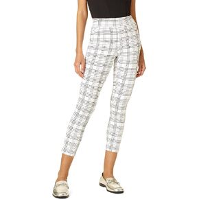 UTOPIA By HUE Women's High Waisted Skimmer Leggings with Wide Waistband and Ankle Slit