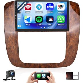 [4+64G]8-Core Android 13 Car Stereo for GMC Yukon Chevy Silverado Tahoe Suburban 2007-2012 with Wireless Carplay&Android Auto,9 Inch Car Radio with Mirror Link Bluetooth FM/RDS WiFi GPS+Backup Camera