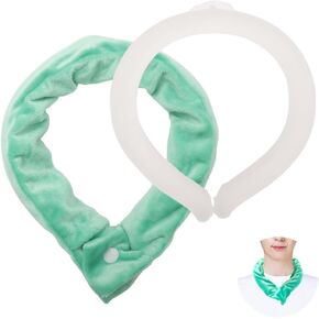 Neck Ice Pack, Ice Ring Hot Cold Therapy Soft Gel Neck Cold Pack Cooler Wrap for Pain Relief Neck Tension and Office Neck Pressure (Grey)