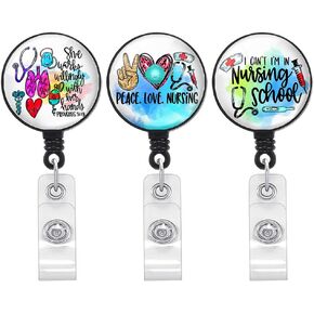 18pcs Nurse Retractable Badge Reel,Badge Holder with Alligator Clip,Nurse Badge Clip for ID Card Holders (YYDHK)