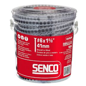 SENCO 06A162W #6 x 1-5/8" Coarse Exterior Bugle Head Sharp Point #2 Phillips