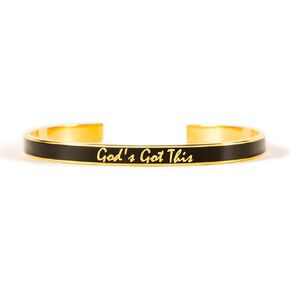 STORYJEWELLERY Story Jewellery Cuff Bangle Bracelets for Women, Religious Christian Faith Pray Jesus Catholic Bracelets for Women, Jewelry Gifts for Mother Daughter, Friends, Sisters