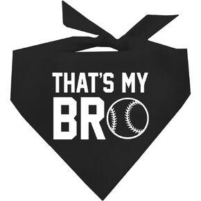 That's My Bro Baseball Dog Bandana (Black, XS 535)