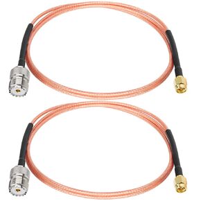 XRDS -RF SMA ذكر إلى SO239 RG316 كابل 5FT 2PCS - SMA ذكر إلى SO239 UHF كابل هوائي أنثى - أداء عالي منخفض الخسارة - لراديو هام، راديو CB، هوائي، جهاز استقبال، جهاز إرسال in Kuwait