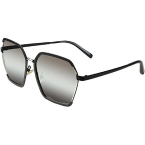 HOFULK Big Trendy Cool Sunglasses for Women Sunglasses Polarized Metal Frame Polygon Ladies Sunglasses UV Protection Shades