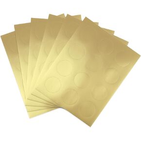 Koala Gold Round Labels 2 Inch, Printable Circle Labels for Inkjet and Laser Printer, 240 Golden Round Sticker Labels for DIY Jar Labels, Thank You Labels, Party Favor Decors