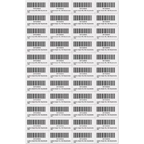 Duofire FBA Barcode Label Stickers 44 up A4(10Sheets, 440Labels) 44-up Labels 48.5 X 25.4 Mm on A4(1 X 1.9 Inches), White Self Adhesive Shipping Mailing Stickers for Laser/Inkjet Printer