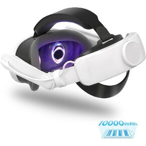 Head Strap with 10000mAh Battery Fast Charge Compatible with Meta Quest 3 Accessories, Rechargeable Adjustable Headstrap to Extend Playtime and Comfort for VR Headset Compatible with Oculus Quest 3
