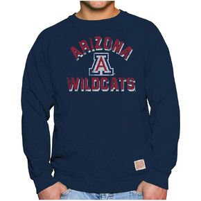 Original Retro Brand Adult University Crewneck (Arizona Wildcats - Blue, Small)