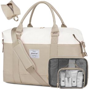 LOVEVOOK Travel Duffle Bag Women,Weekender Bag with Clear Toiletry Bag, Carry on Overnight Bag with Shoe Bag,Hospital Bags for Labor Delivery with Packing Cube