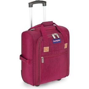 17x13x8 Inches JetBlue Airlines Rolling Personal Item Underseat Travel Bag - Suitable for Major Airlines including Spirit, Jetblue and Frontier- Duffel Bag Design (Ivory)