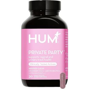 HUM Private Party Vaginal Probiotics for Women's pH Balance- Cranberry & Lactobacillus Blend -Womens Vaginal Health Supplement - Promote Healthy Vaginal Odor & Vaginal Flora - (30-Day Supply)