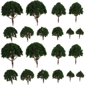 DOITOOL 20 Pcs Model Trees, 1.18 to 3.14 inch Mixed Miniature Fake Diorama Tree Train Scenery, Artificial Wargame Trees, Railways Scale Trees, DIY Projects Crafts Scenery Landscape, Diorama Supplies