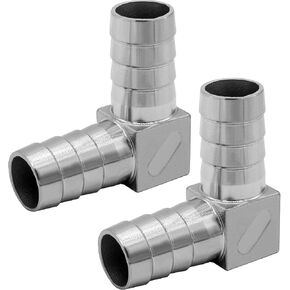 Beduan 1" ID Hose Barb Elbow Stainless Steel 90 Degree L Right Angle Barbed Fitting(Pack of 1)