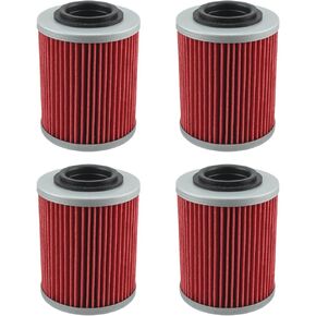 Topkidame 4Pcs Oil Filter Fit for Can-Am Outlander 330 400 450 500 570 650 800 850 1000 Replace# 420256188 711256188 KN152 HF152