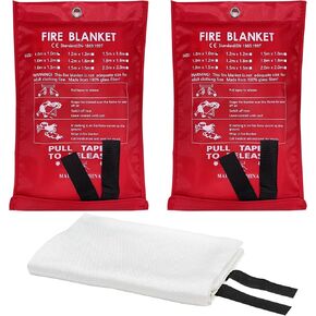 Emergency Fire Blanket, 40" × 40" Suppression Fireproof Blanket Protection for Kitchen, Fiberglass Flame Retardent Safety Blanket for Home, Schooll, Fireplace and Warehouse (1) in Saudi Arabia
