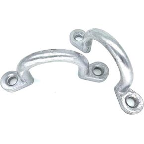 MHYYT Replaces Horse Trailer Ties Loop 2" I.D Aluminum Bolt-On Lashing Rope Horse Tie Down Ring (2 pcs) Trailer d Rings Loop Ropes for Trailers Horse Parts tie Ring Ties Blocker Horses
