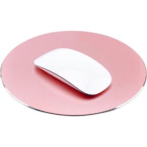 ProElife Premium Aluminum Metal Mouse Pad Mice Mat 8.66 inch (Round, Champagne Gold)