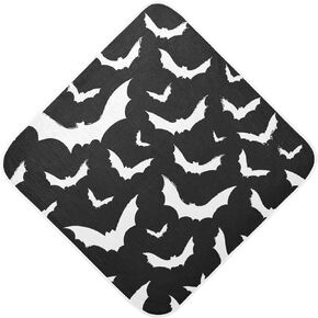 Bat Baby Hooded Towel, Ultra Soft Absorbent Cotton Baby Bath Towel for Newborn Toddler Boys Girls, 35 x 35 Inch